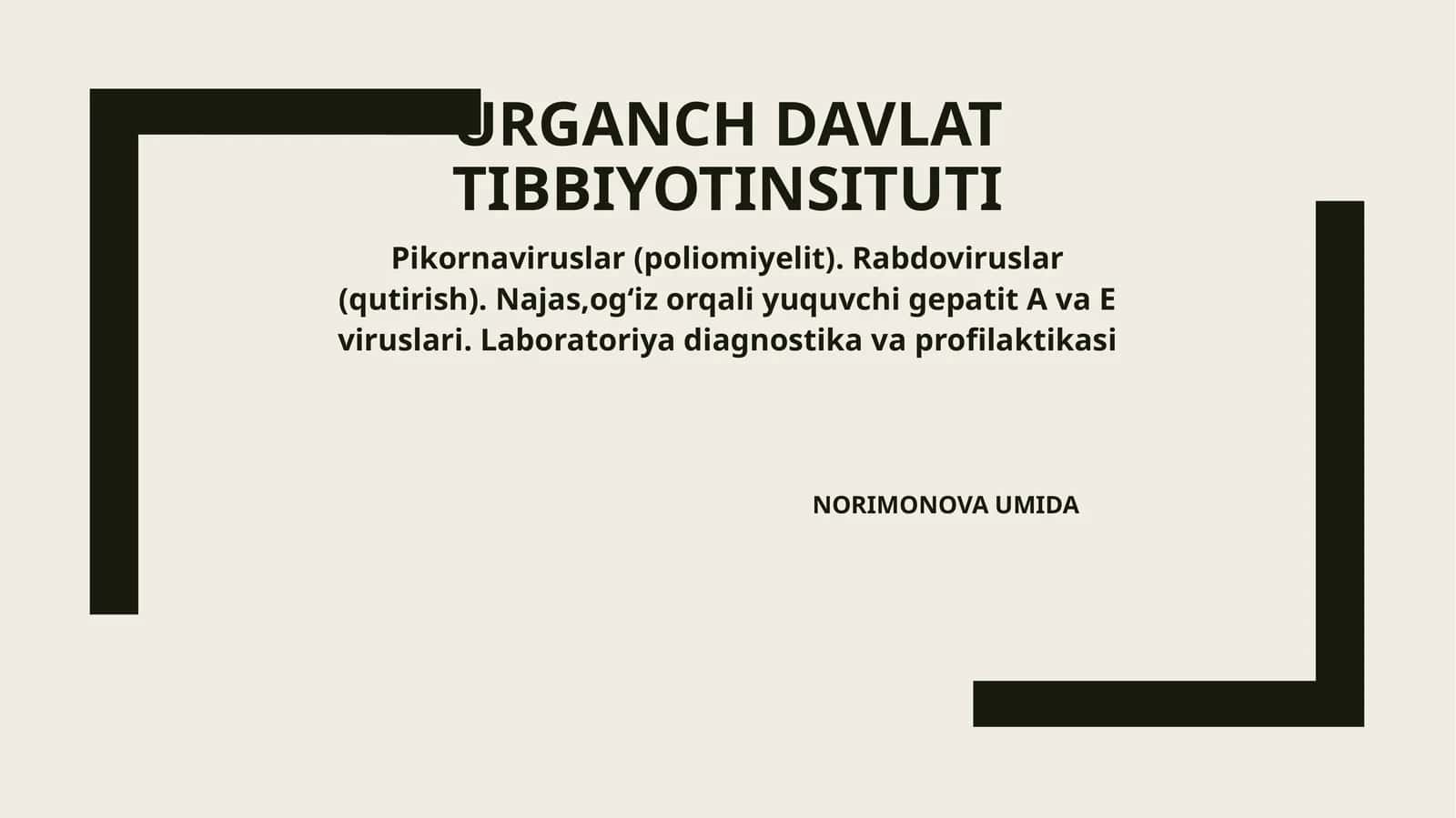 Pikornaviruslar(poliomiyelit).Rabdoviruslar(qutirish).Najas,og‘izorqaliyuquvchigepatitAvaEviruslari.Laboratoriyadiagnostikavaprofilaktikasi