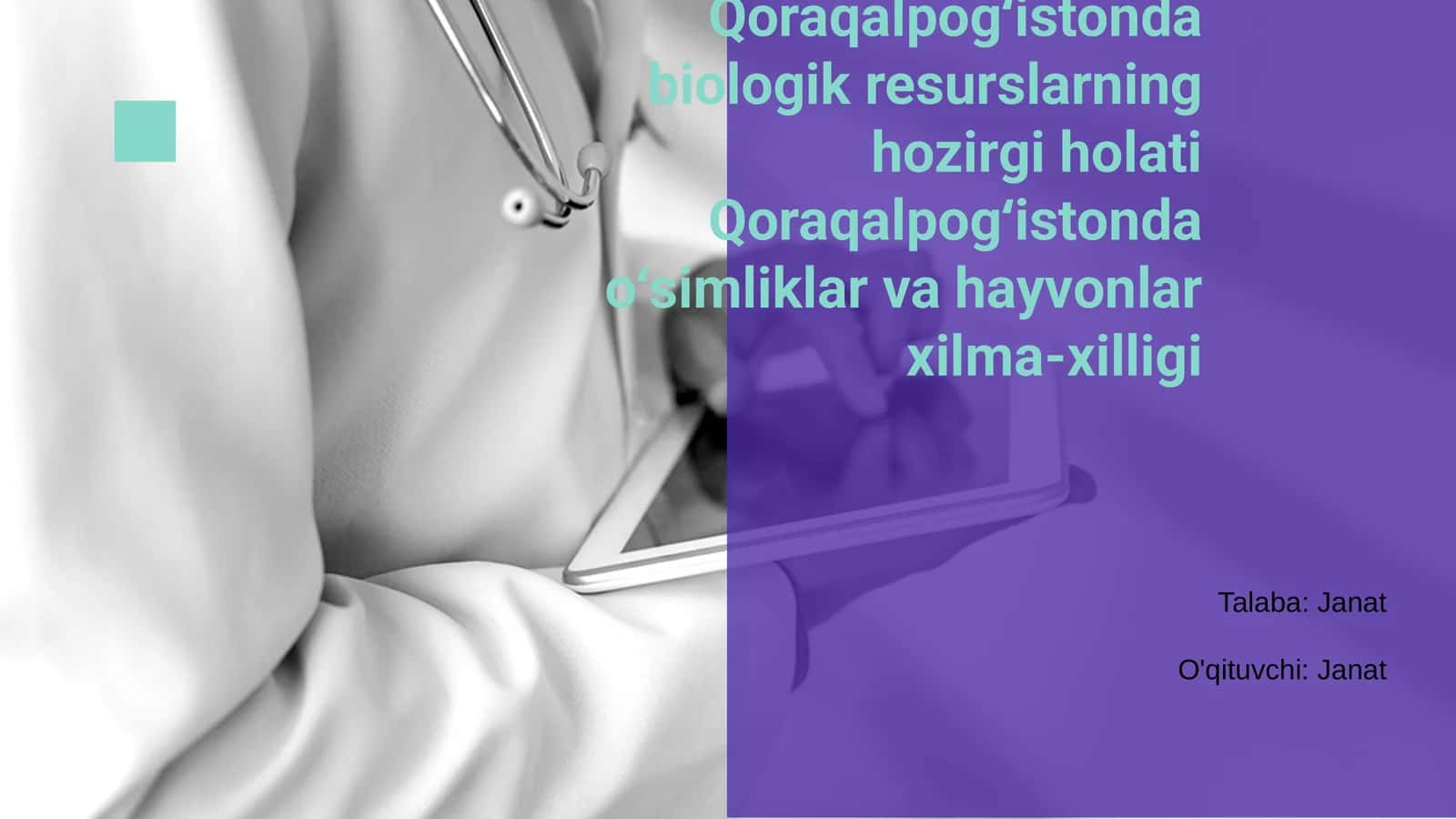Biologik resurslar Qoraqalpog‘istonda