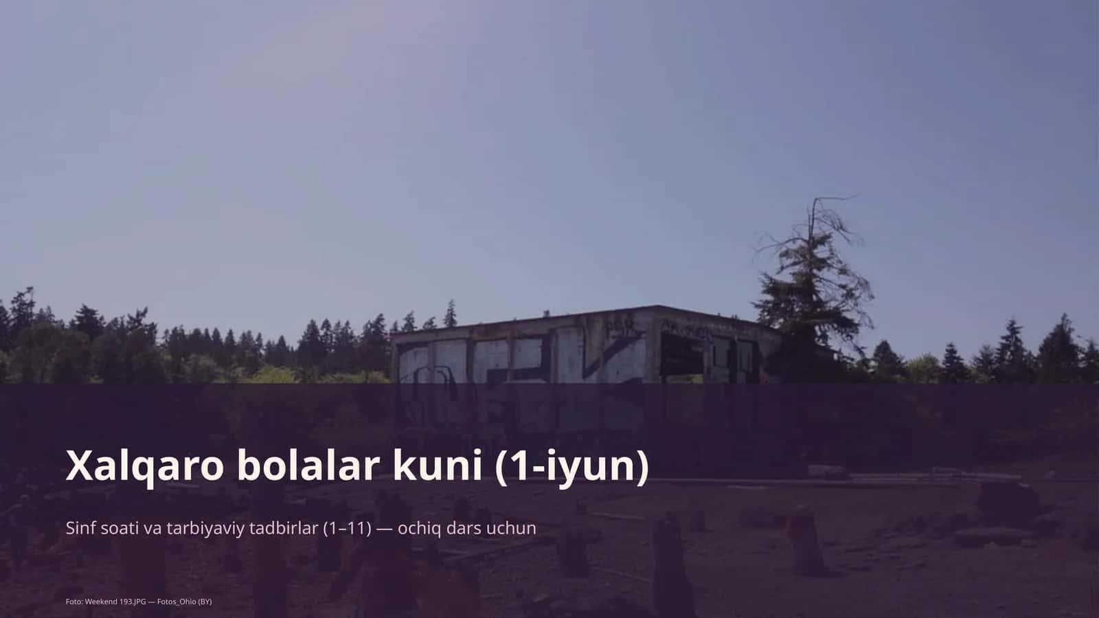Xalqaro bolalar kuni (1-iyun) Ta'limi