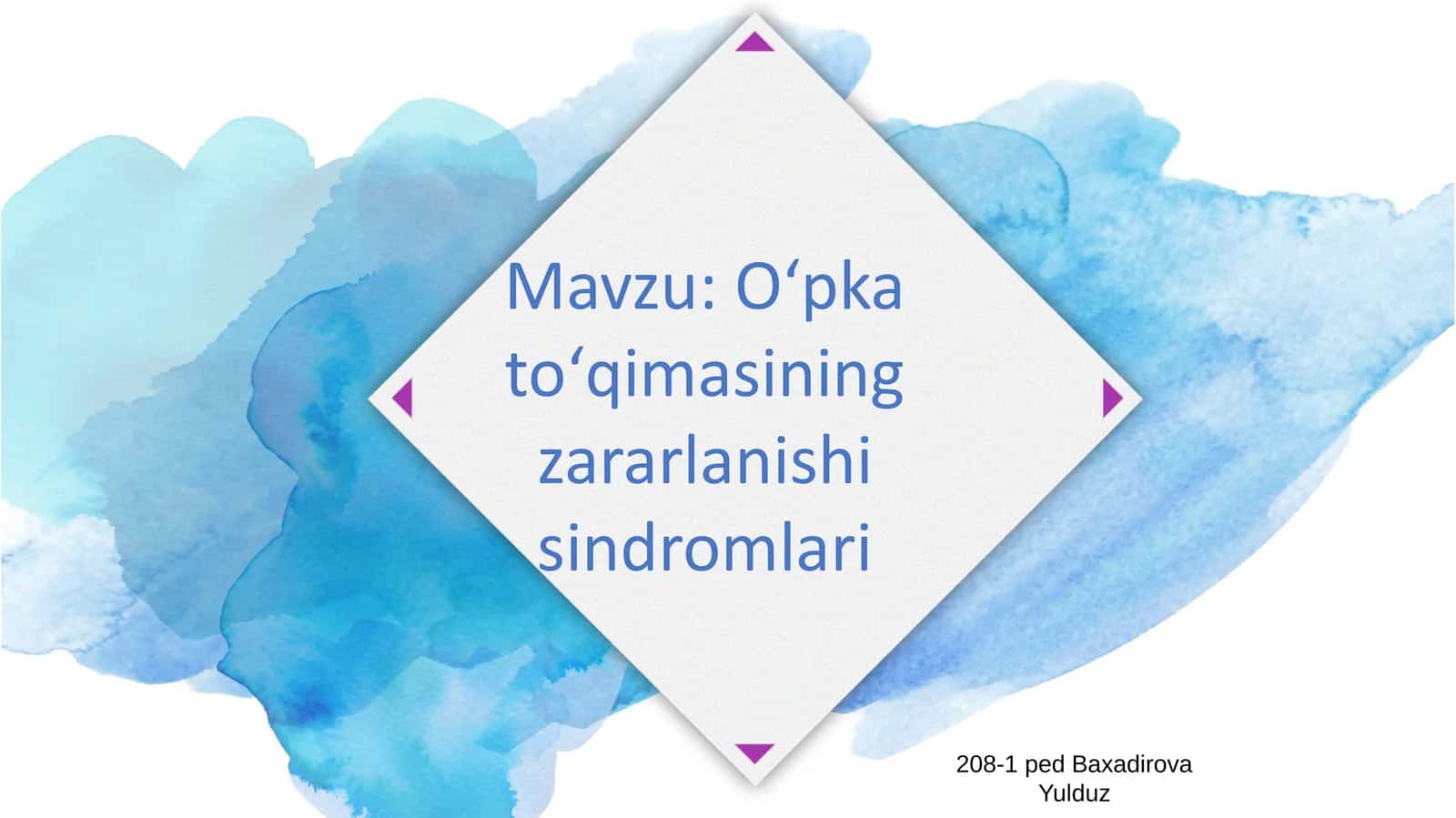 Oʻpkatoʻqimasining zararlanishisindromlari