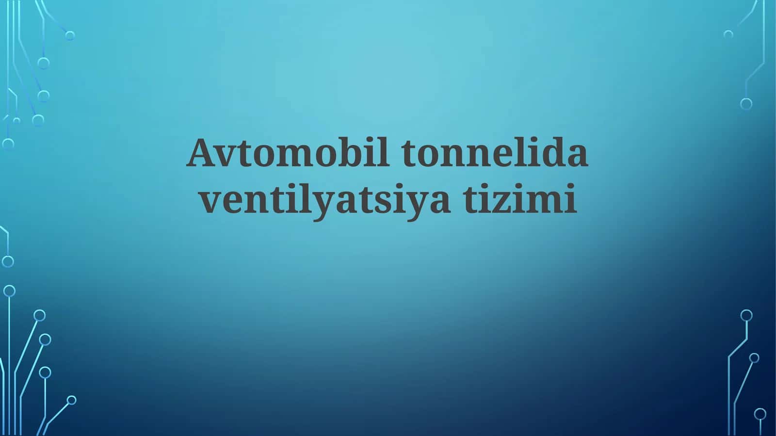 Avtomobil ventilyasiya tizimi