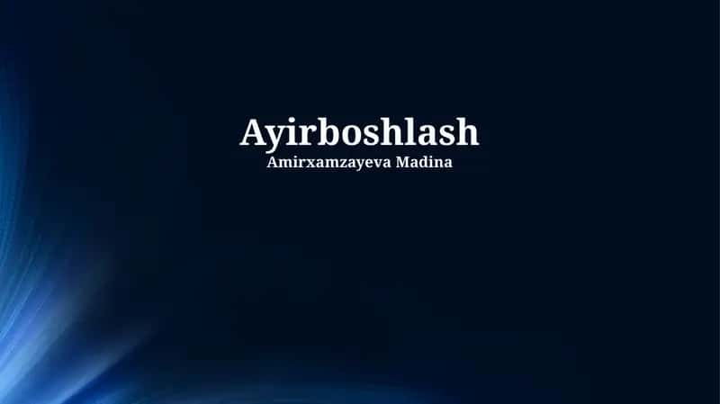 Ayirboshlash