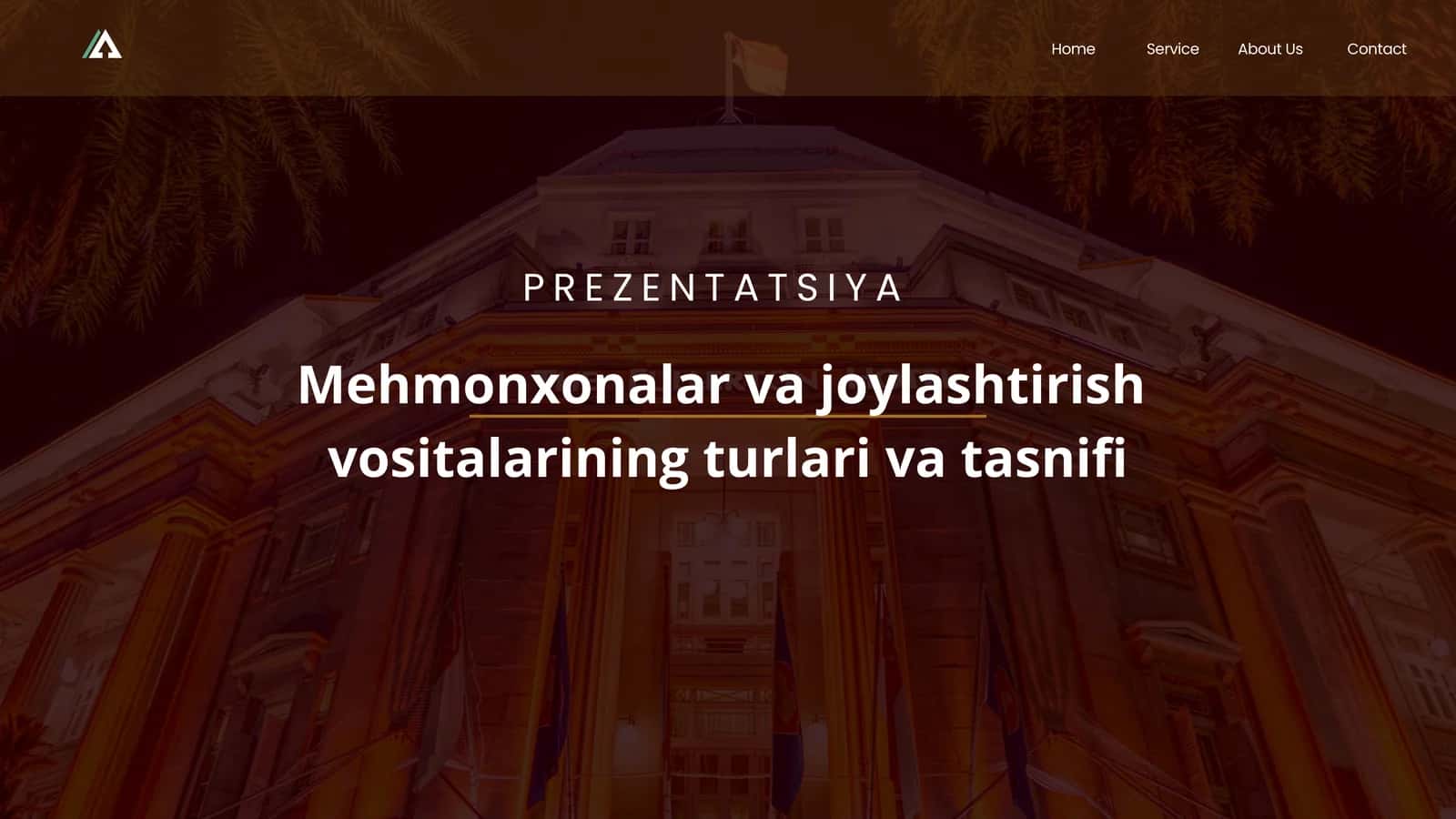 Mehmonxonalar va joylashtirish vositalarining turlari va tasnifi