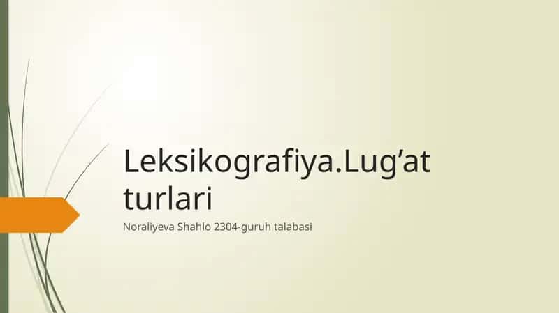O'zbek tilidagi lug'atlar