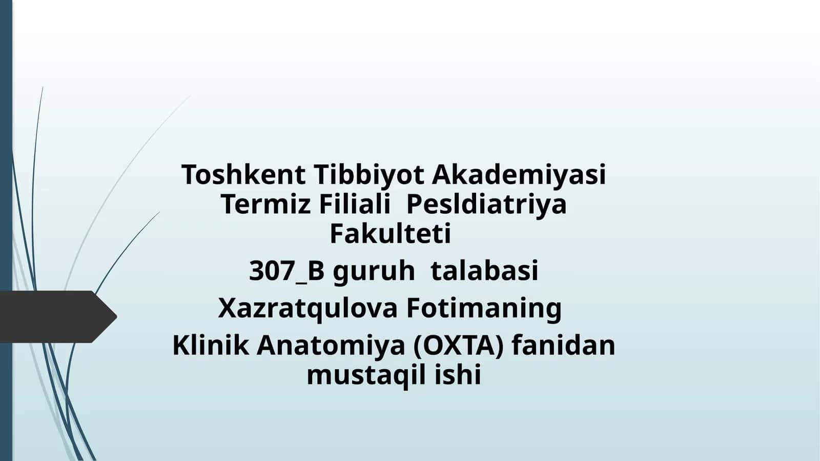 Kiriptorxizm, epispadiya, gipospadiya va operativ xirurgiyasi