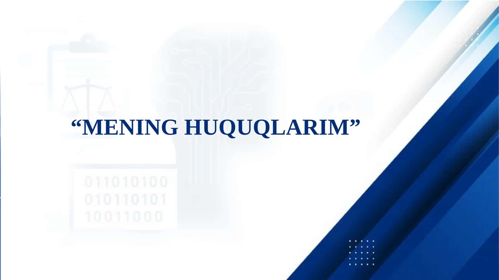 MENING HUQUQLARIM