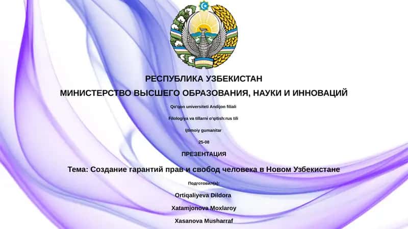 Создание гарантий прав и свобод человека в Новом Узбекистане