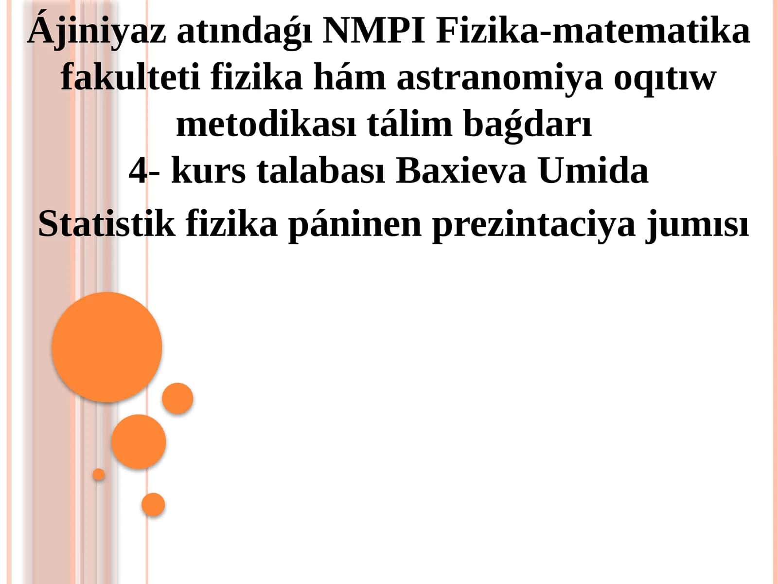 Tiykarg'i termodinamik proses ha'molardin ten'lemelari