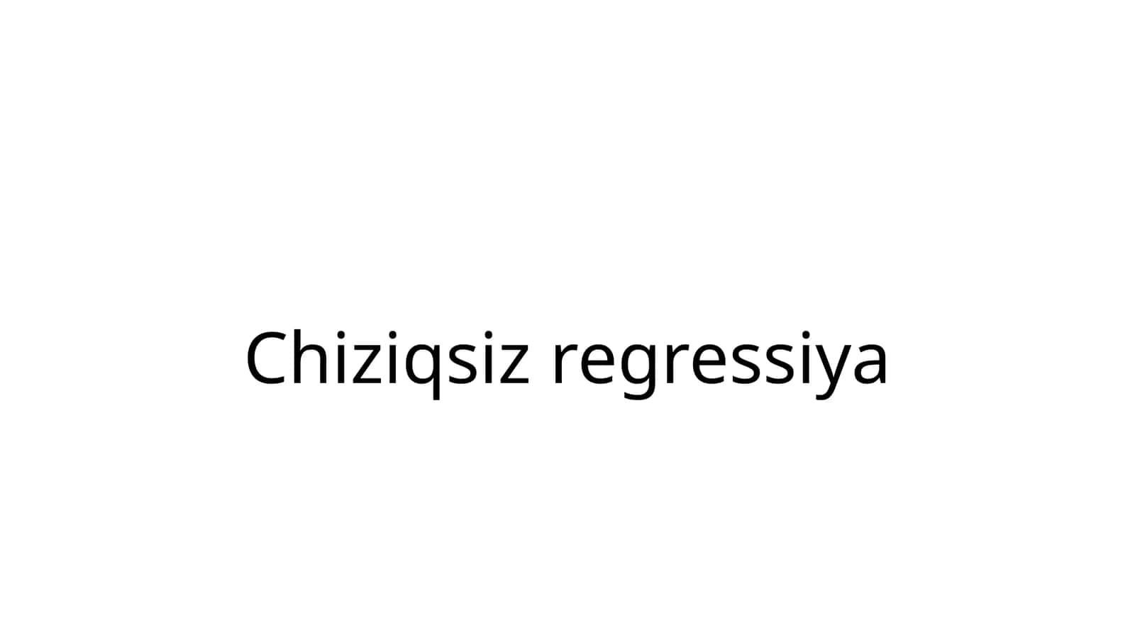 Chiziqsizregressiya