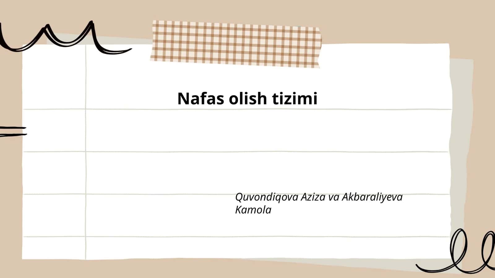 Nafas olish tizimi