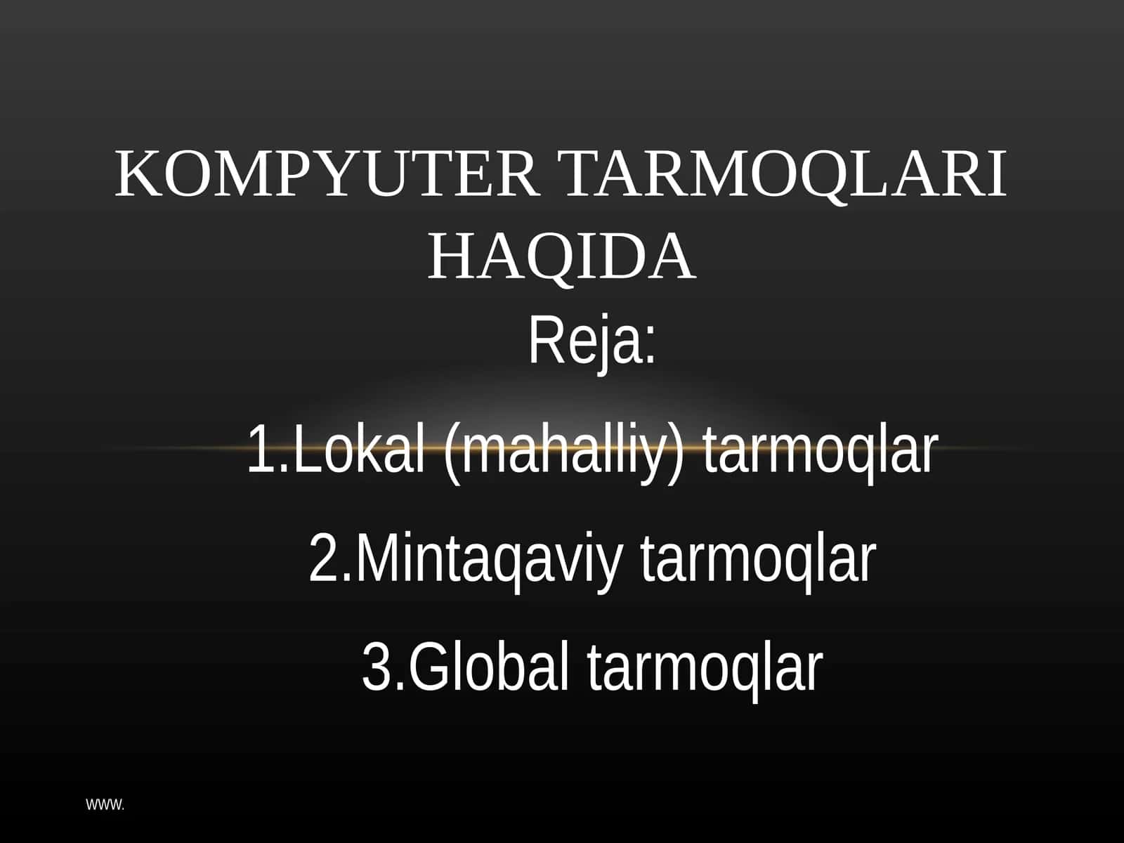 Kompyuter tarmoqlari