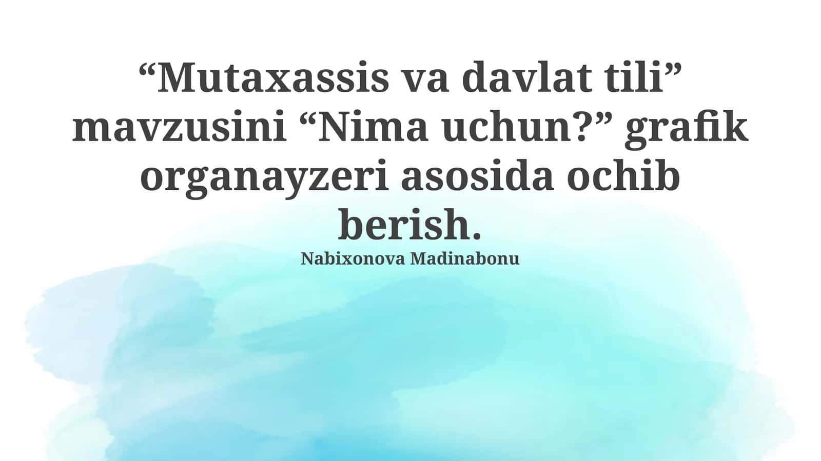 Mutaxassis va davlat tili