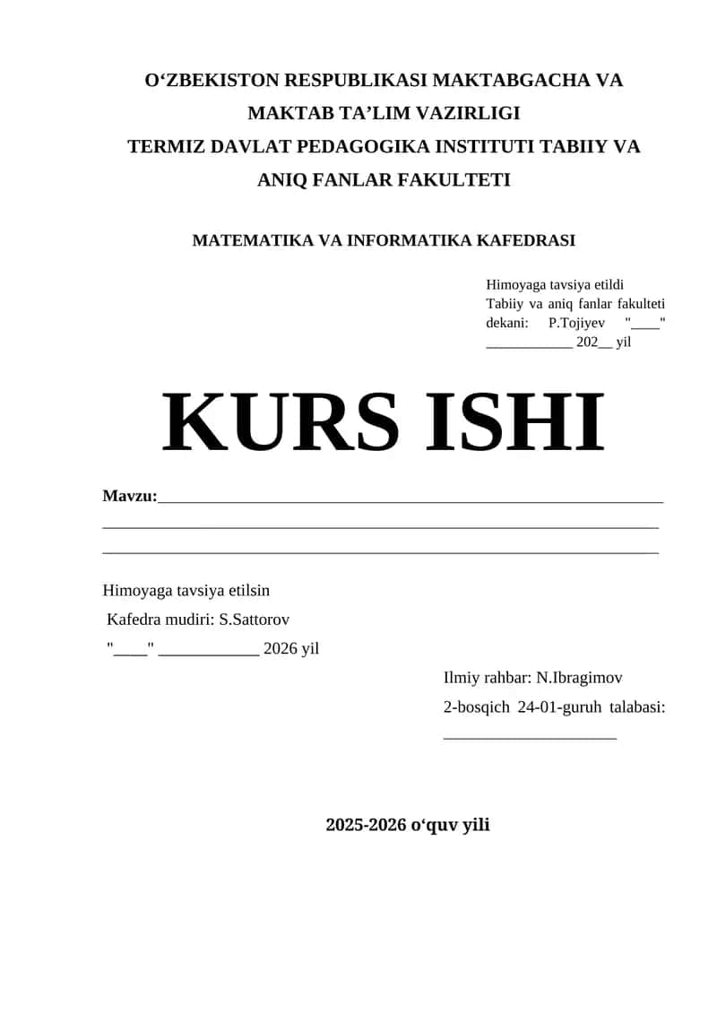 Ko‘p o‘zgaruvchili funksiyaning aniqlanish sohasini topishga doir misollar. Ko‘p o‘zgaruvchili funksiyaning (karrali) va takroriy limitlarini hisoblash