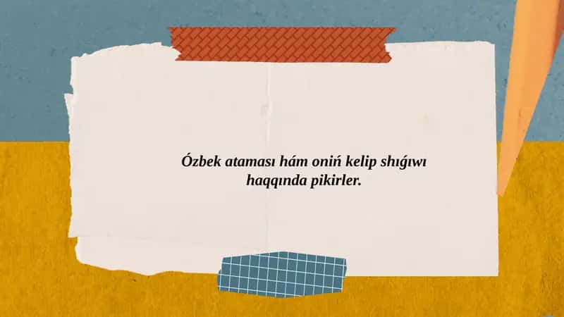 Ózbekatamasıhámonińkelipshıǵıwı