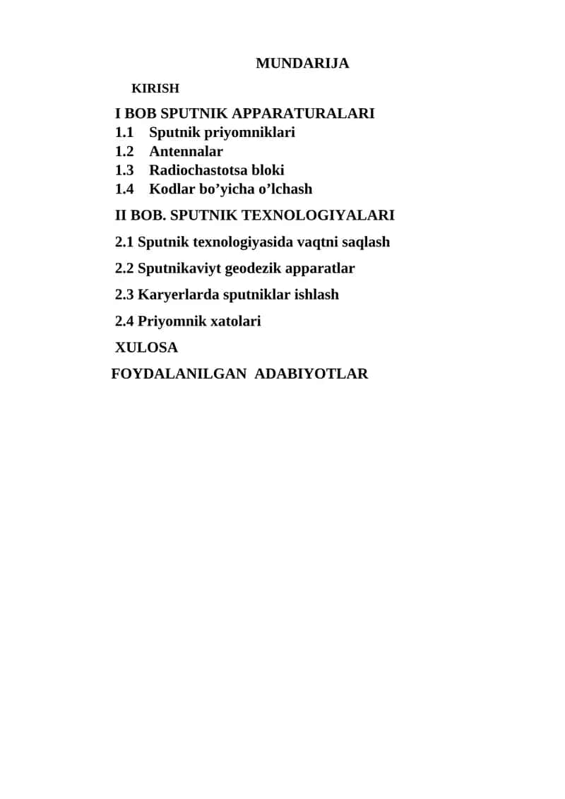 BOB SPUTNIK APPARATURALARI