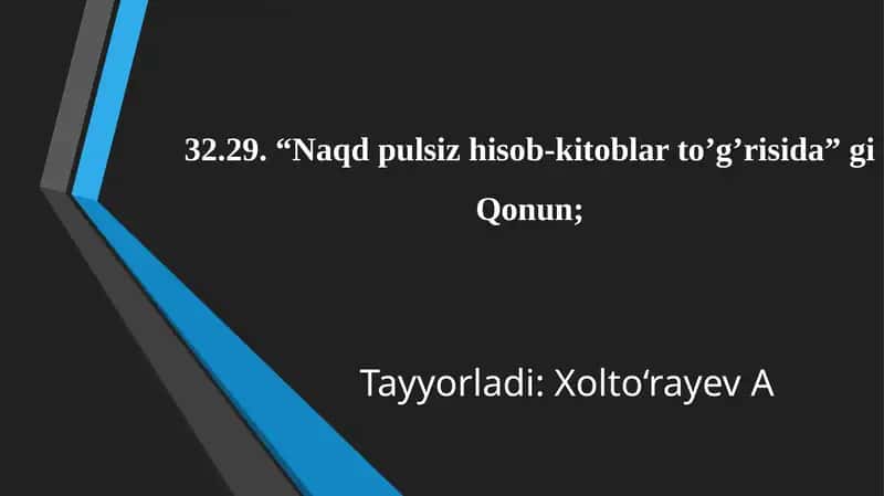 O‘zbekiston Respublikasi Markaziy bankining Qonuni