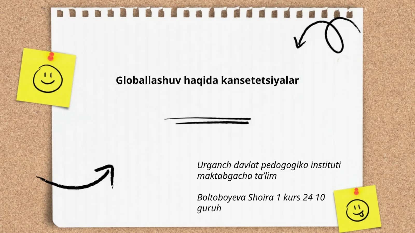 Globallashuv haqida kansetetsiyalar