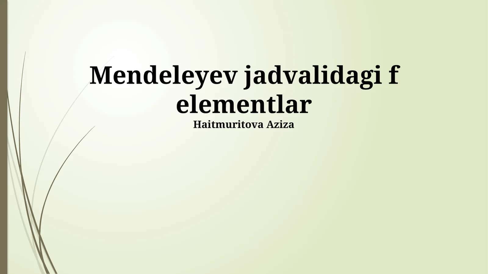 F-elementlar