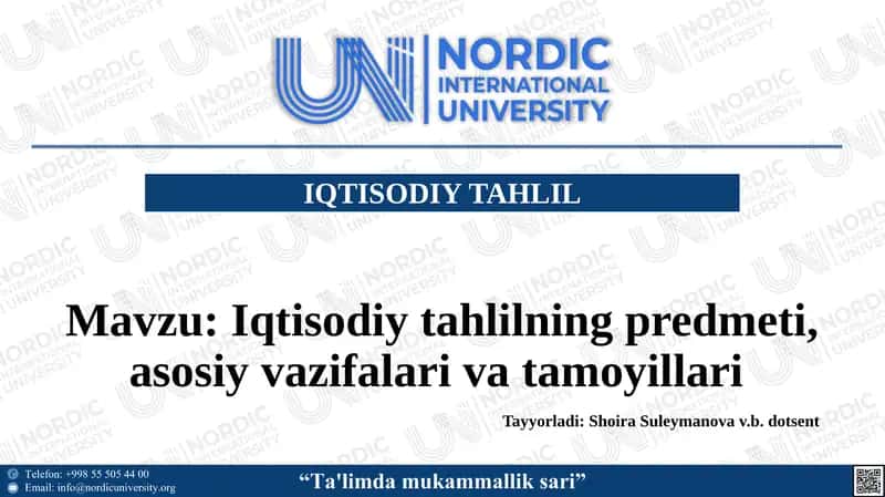 Iqtisodiy tahlil