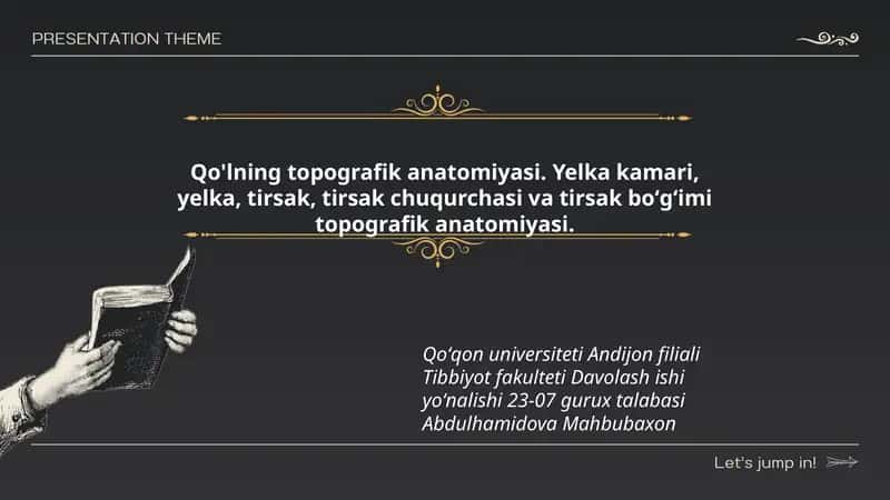 Qo'lning topografik anatomiyasi