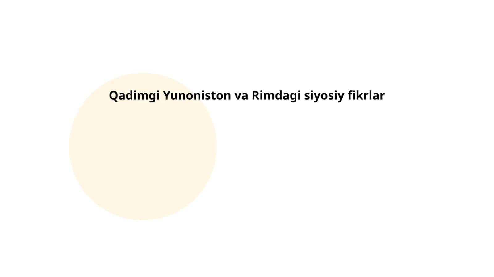 Qadimgi Yunoniston va Rimdagi siyosiy fikrlar