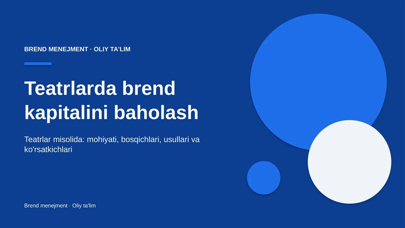 Teatrlarda brend kapitalini baholash