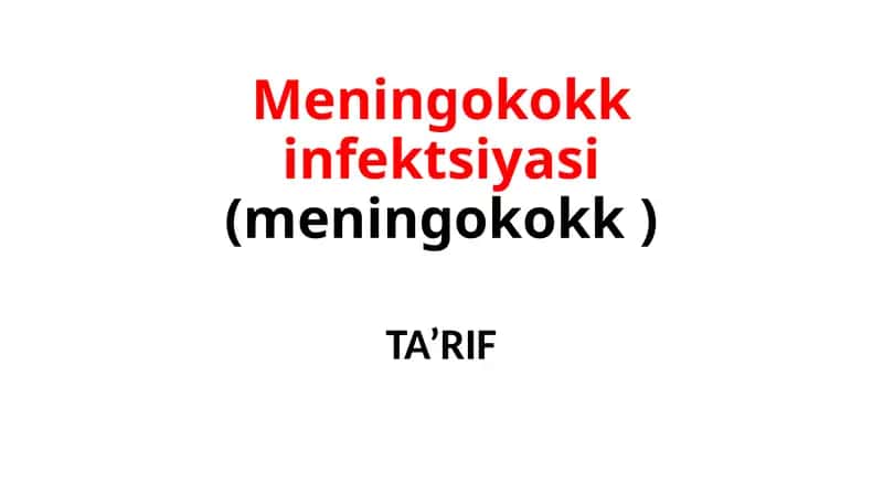 Meningokokkinfektsiyasi
