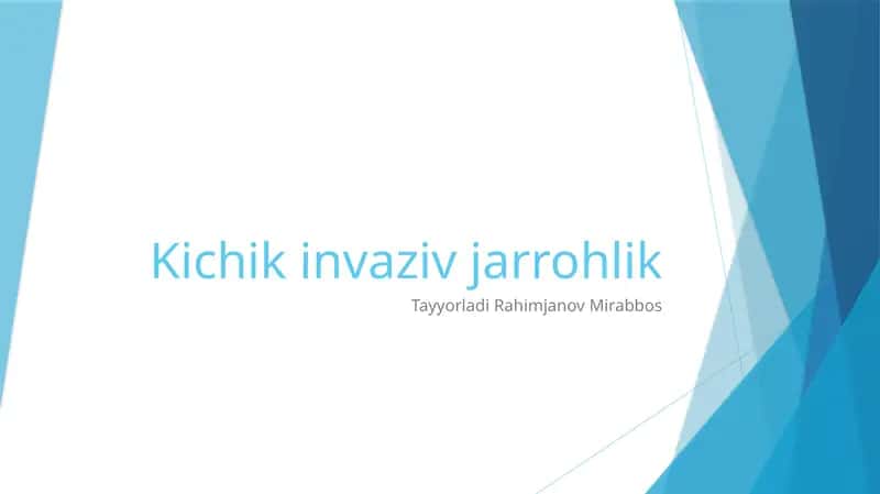 Kichik invaziv jarrohlik