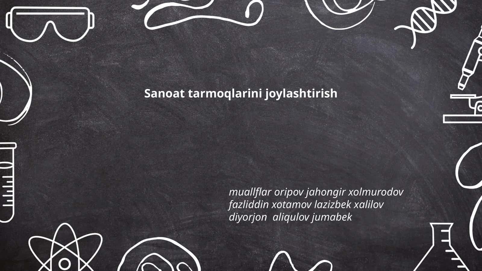 Sanoat tarmoqlarini joylashtirish