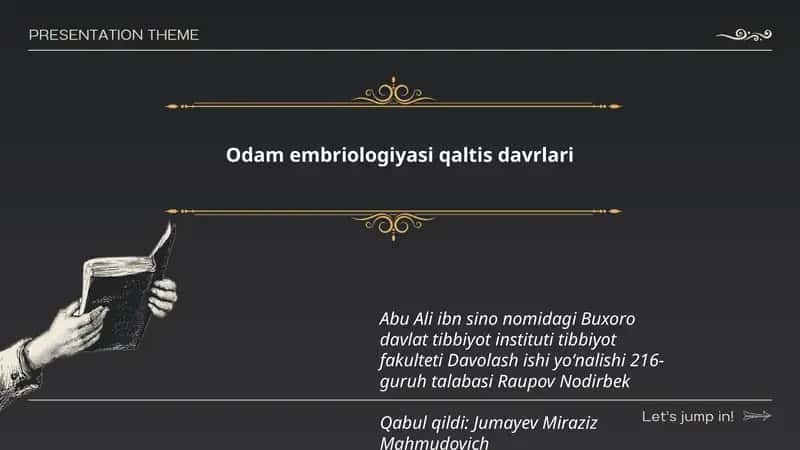 Odamlar Embriologiyasi qaltis davrlari