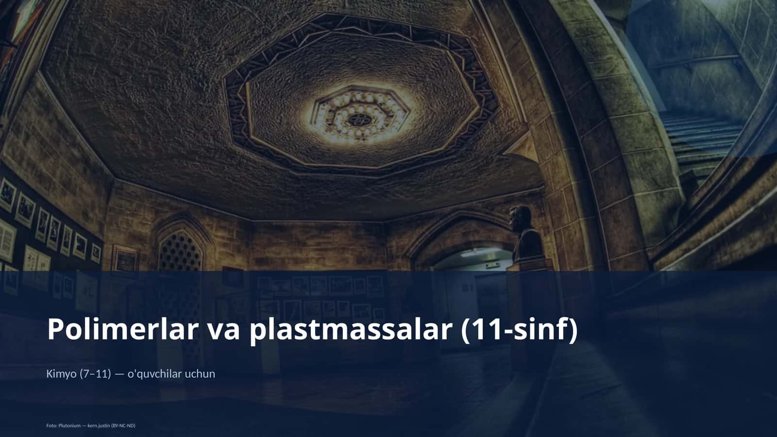 Polimerlar va plastmassalar (11-sinf)