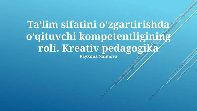 Kreativ pedagogika