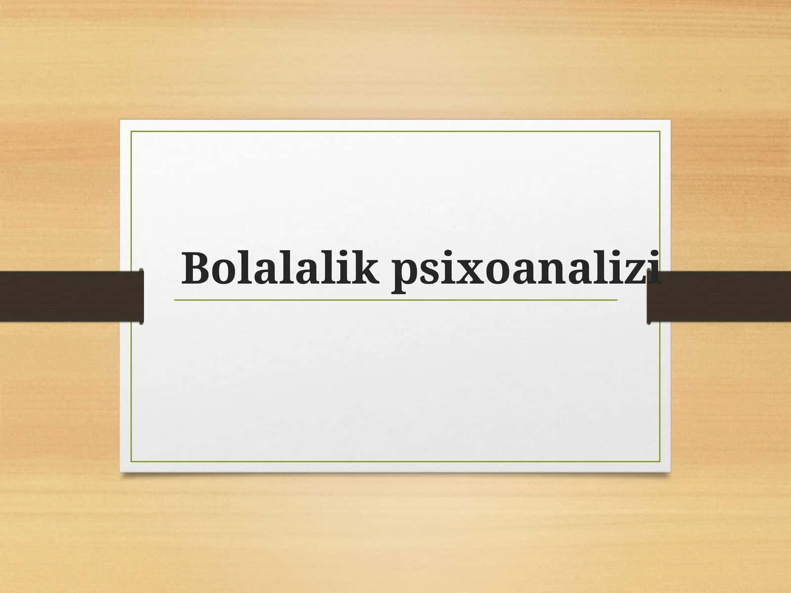 Bolalalikpsixoanalizi
