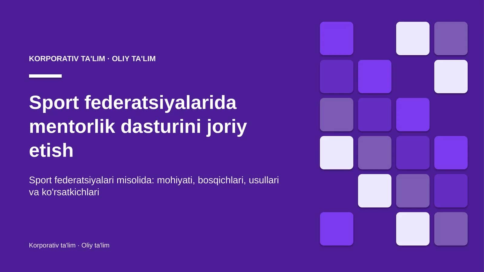 sport federatsiyalarida mentorlik dasturini joriy etish 3692