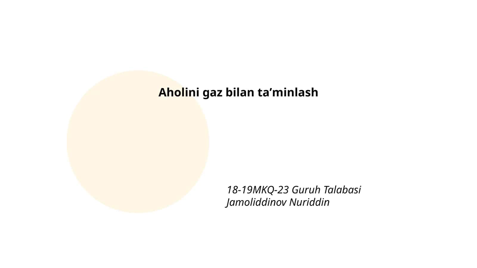Gaz ta'minoti tizimlari