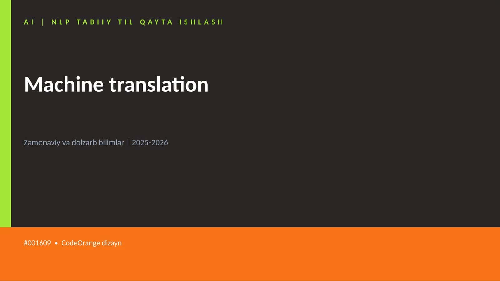 Machine translation