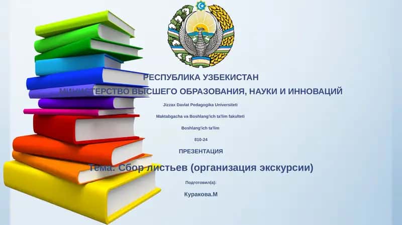 Сбор листьев (организация экскурсии)