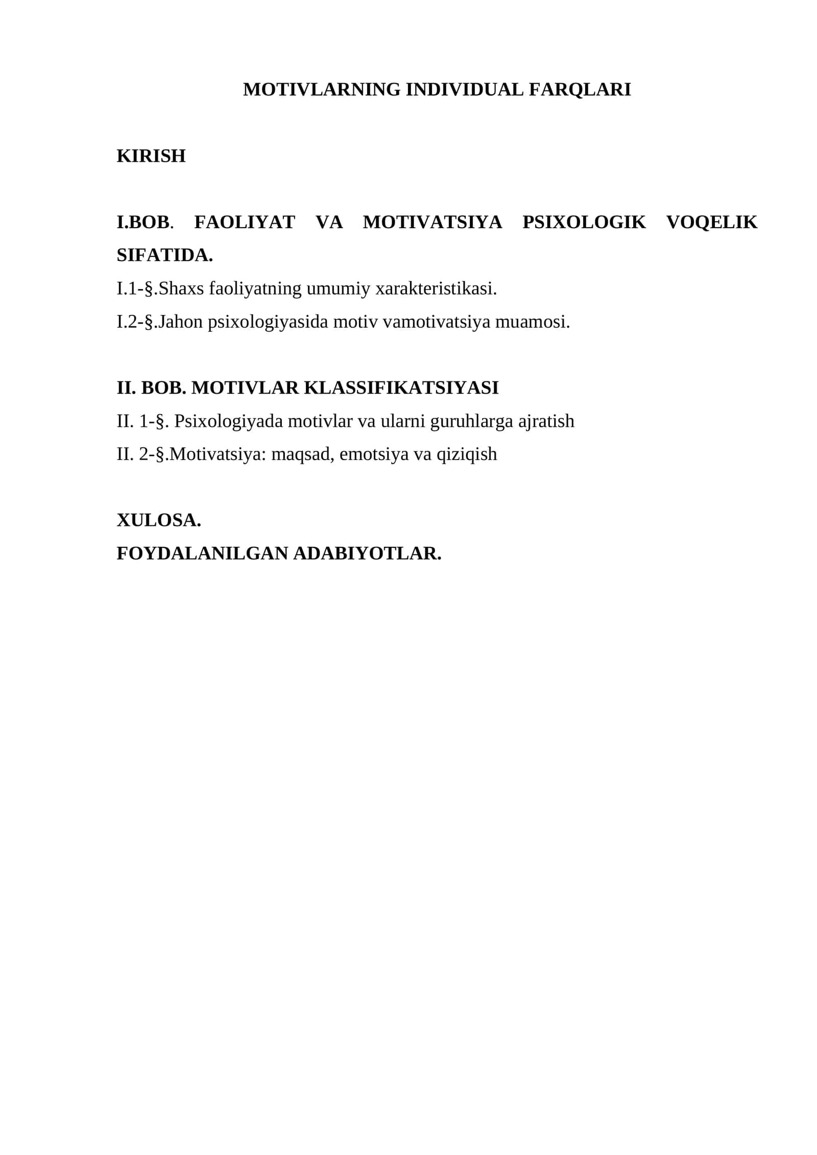 MOTIVLARNING INDIVIDUAL FARQLARI