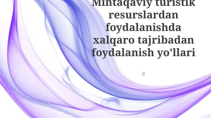 Xalqaro turizmning rivojlanishi