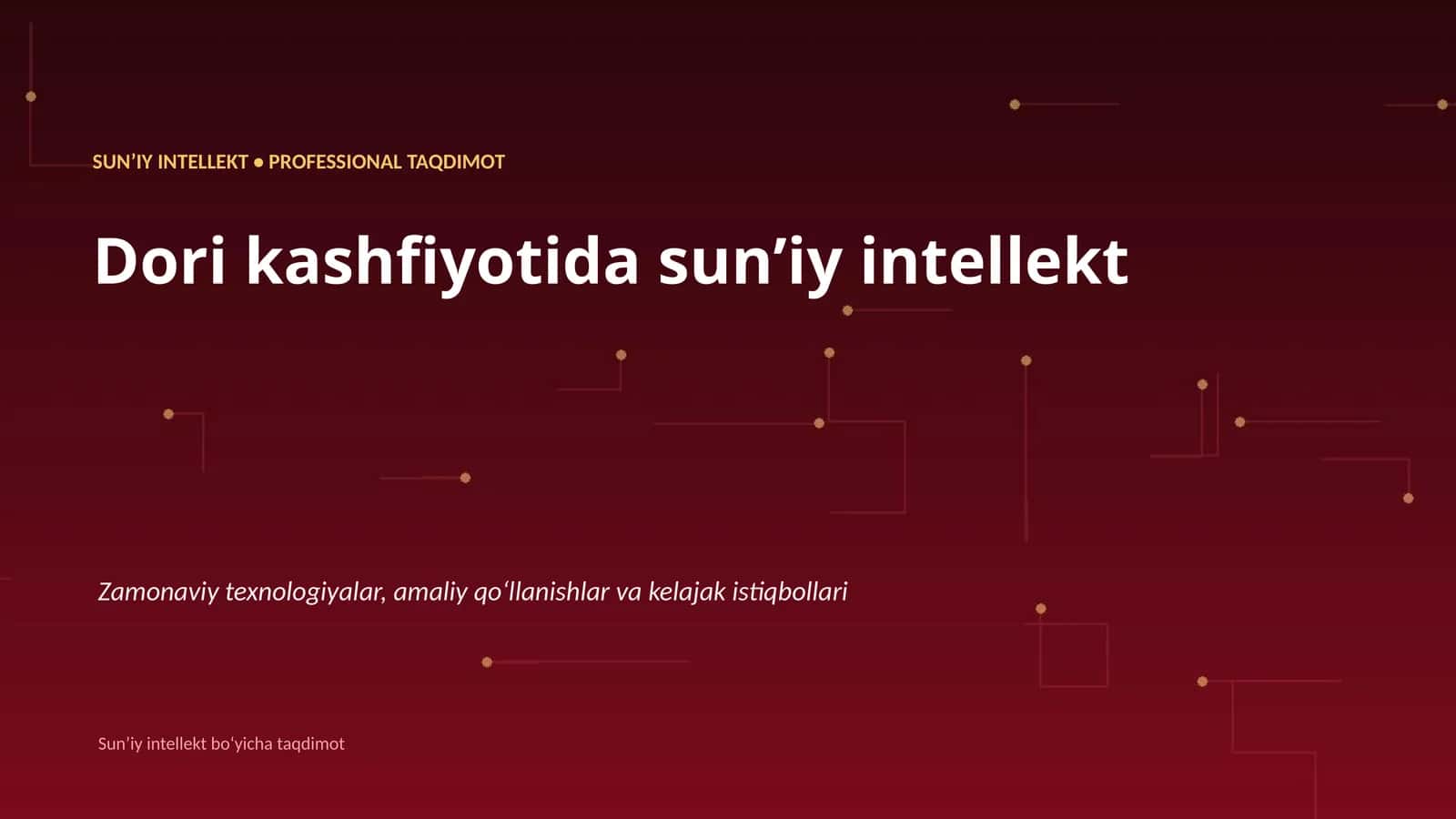 SUNʼIY INTELLEKT • PROFESSIONAL TAQDIMOT