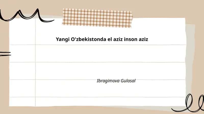 Yangi O'zbekistonda inson qadr-qimmati va huquqlari