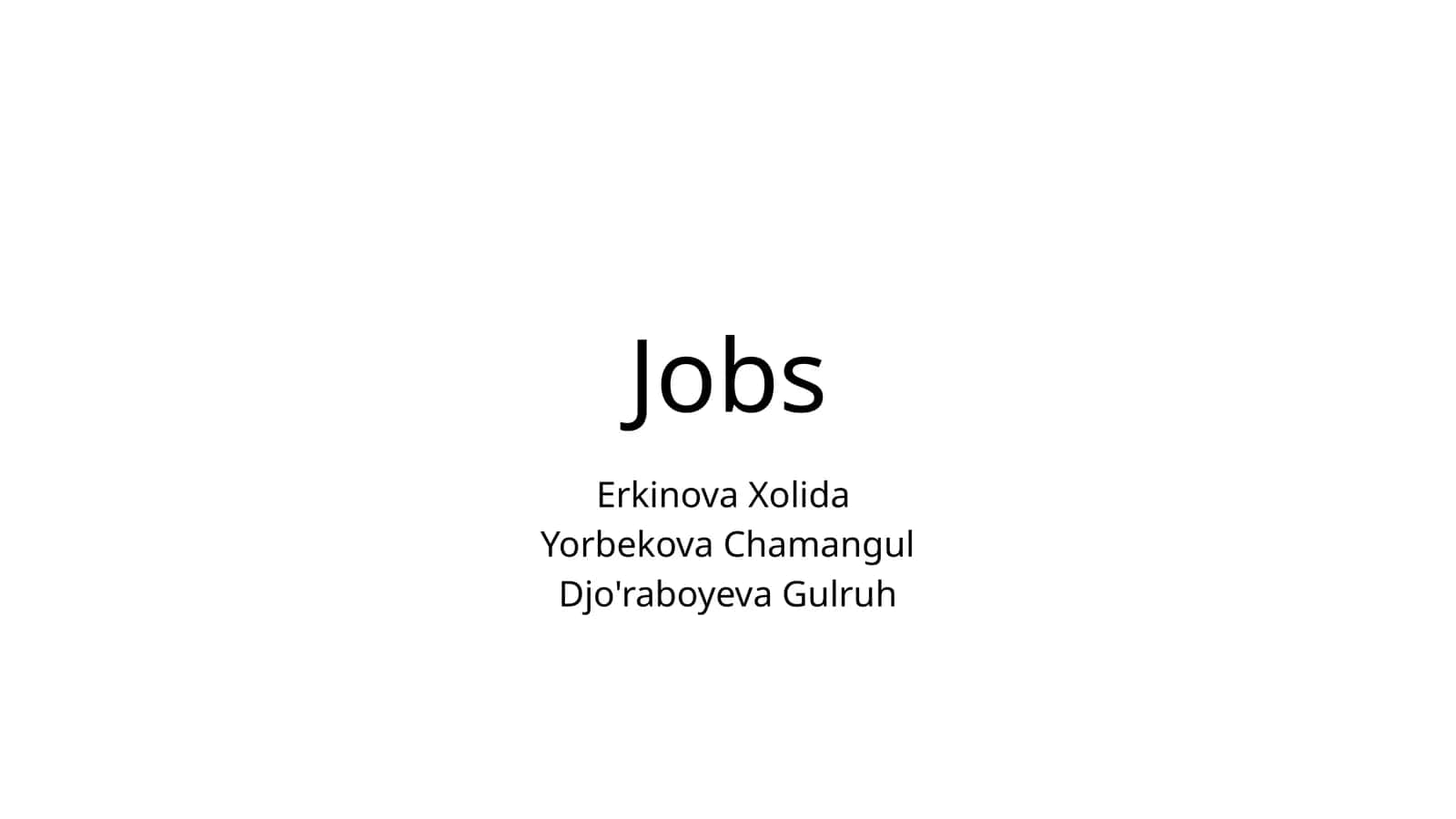 Jobs
