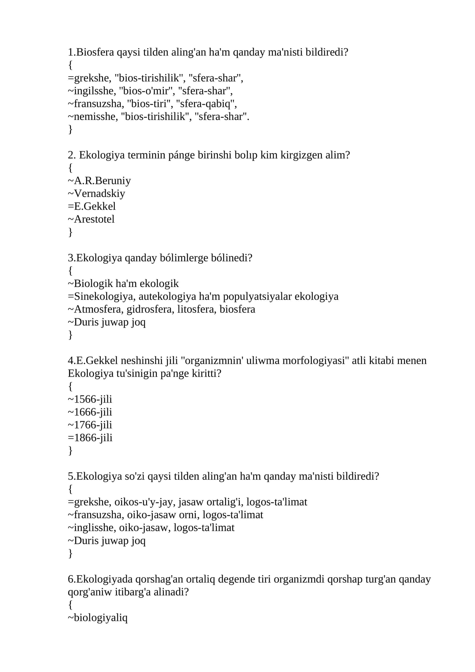 Biosfera qaysi tilden aling'an ha'm qanday ma'nisti bildiredi?