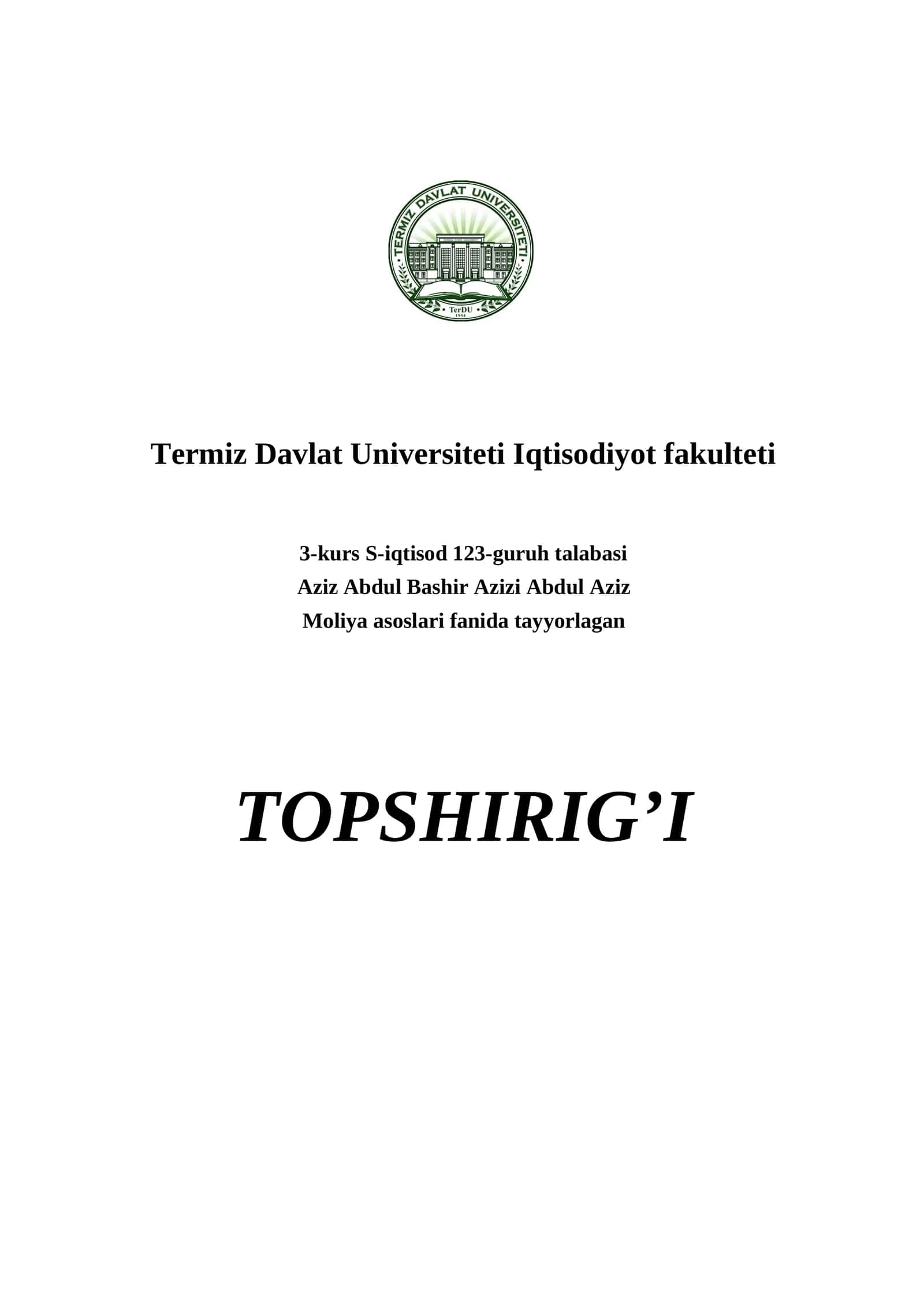Moliyaviy tizim