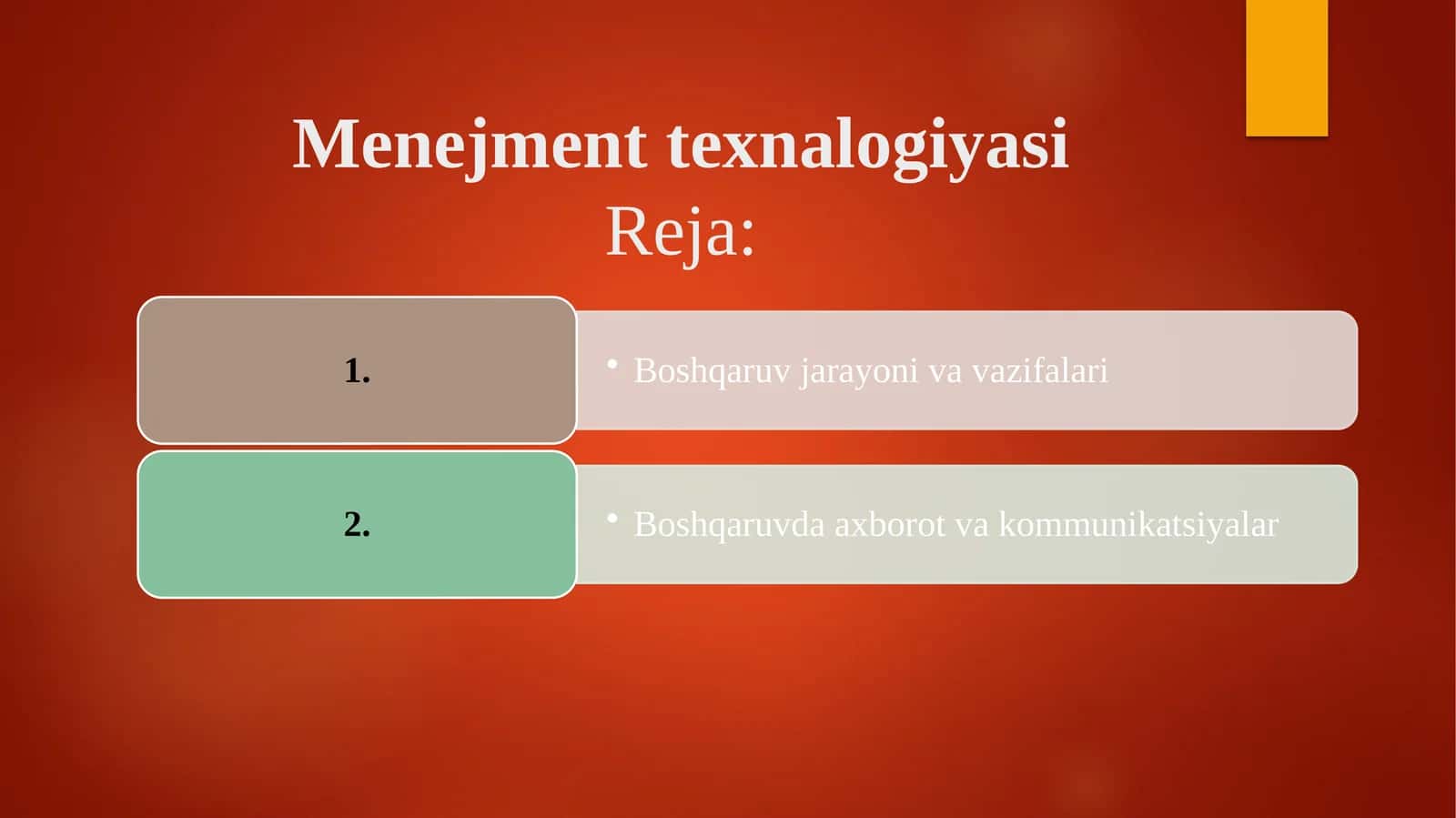 Menejment texnalogiyasi