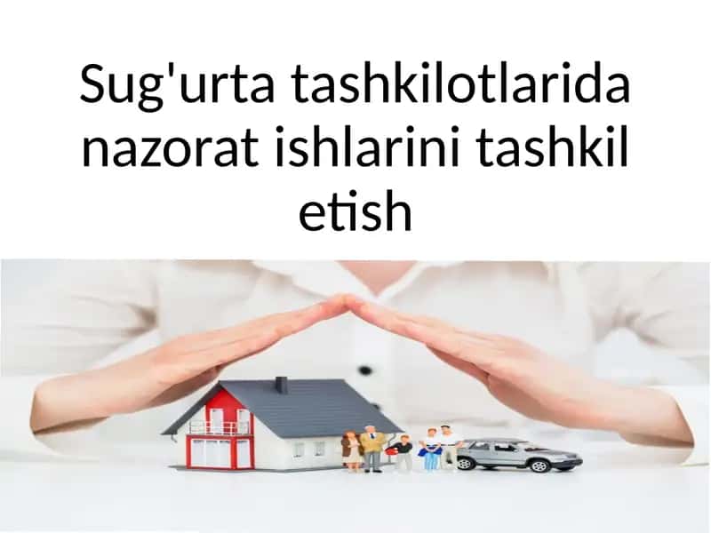 Sug'urta tashkilotlarida nazorat ishlarini tashkil etish