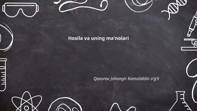 Hosila va uning ma'nolari