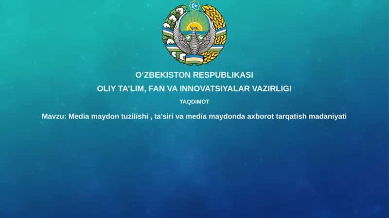 Ommaviy axborot vositalari sohasi