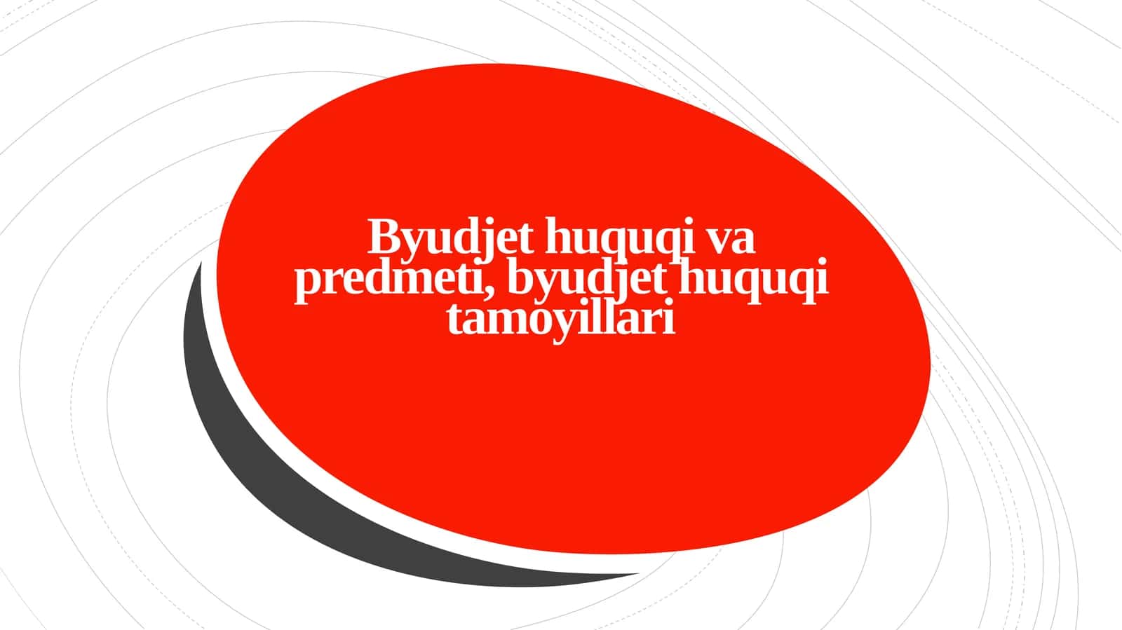 Byudjet huquqi va predmeti, byudjet huquqi tamoyillari