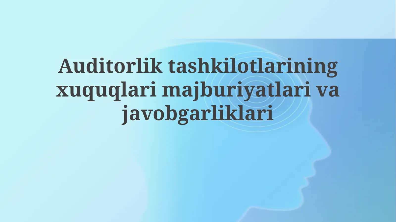 Auditorliktashkilotlariningxuquqlarimajburiyatlarivajavobgarliklari